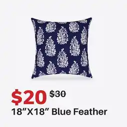 Dot Furniture 18 X18 Blue Feather offer