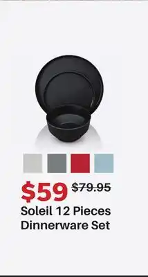 Dot Furniture Soleil 12 Pieces Dinnerware Set offer