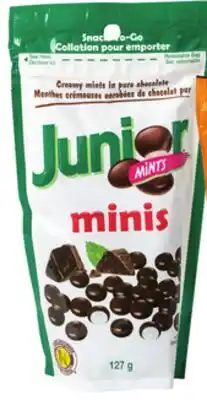 Giant Tiger Junior Mints Minis or Junior Caramels or Charleston Chew Snack-To-Go Bags offer