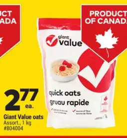 Giant Tiger Giant Value oats offer