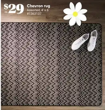 Giant Tiger Chevron rug offer