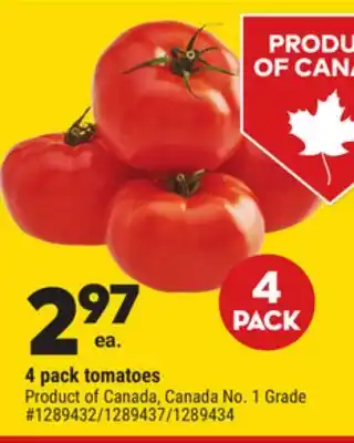 Giant Tiger 4 pack tomatoes offer