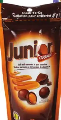 Giant Tiger Junior Caramels Snack-To-Go Bags offer