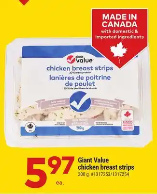Giant Tiger Giant Value chicken breast strips offer