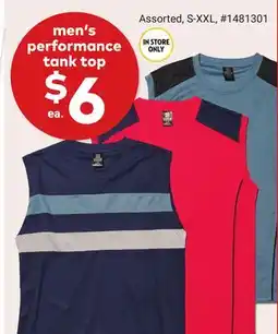Giant Tiger men's performance tank top offer