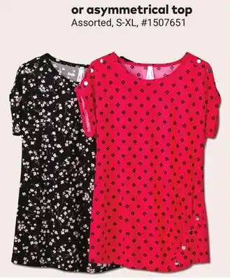 Giant Tiger asymmetrical top offer