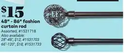 Giant Tiger 48 - 86 fashion curtain rod offer