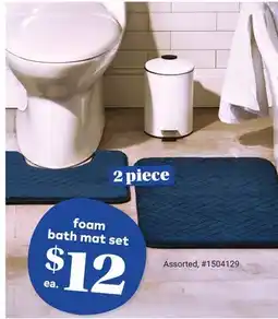 Giant Tiger foam bath mat set offer
