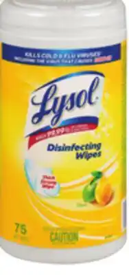 Giant Tiger Lysol disinfecting wipes offer