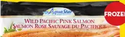 Giant Tiger Aqua Star frozen shrimp or Wild Pacific pink salmon fillets offer