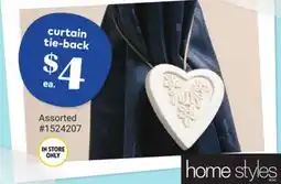 Giant Tiger curtain tie-back offer