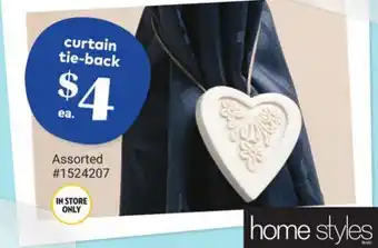 Giant Tiger curtain tie-back offer