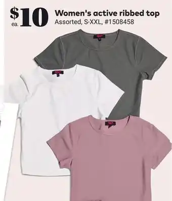 Giant Tiger Women's active ribbed top offer