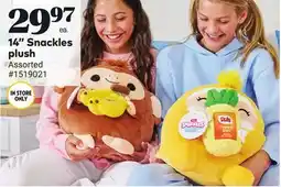 Giant Tiger 14 Snackles plush offer