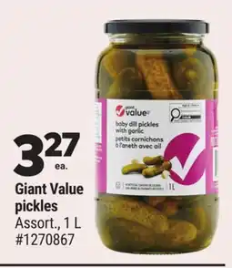 Giant Tiger Giant Value pickles offer