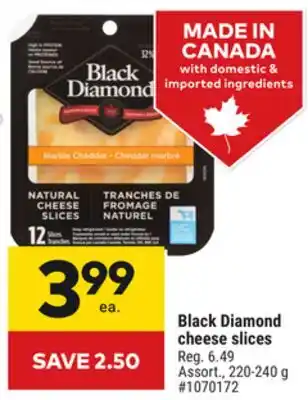 Giant Tiger Black Diamond cheese slices offer