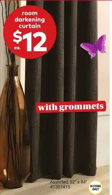 Giant Tiger room darkening curtain offer