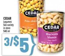 Marché Adonis CEDAR Legumes offer