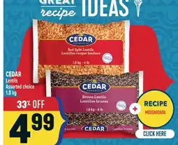 Marché Adonis CEDAR Lentils offer