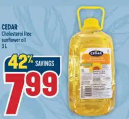 Marché Adonis CEDAR Cholesterol free sunflower oil offer