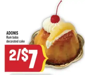 Marché Adonis ADONIS Rum baba decorated cake offer