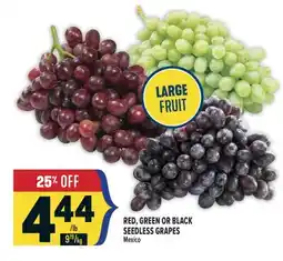 Marché Adonis RED, GREEN OR BLACK SEEDLESS GRAPES offer