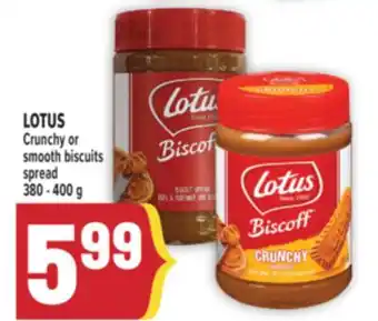 Marché Adonis LOTUS Crunchy or smooth biscuits spread offer