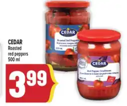Marché Adonis CEDAR Roasted red peppers offer