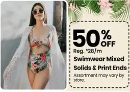 Fabricland Swimwear Mixed Solids & Print Ends offer