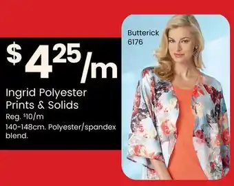 Fabricland Ingrid Polyester Prints & Solids offer
