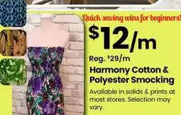 Fabricland Harmony Cotton & Polyester Smocking offer