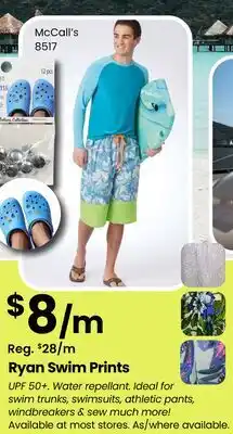 Fabricland Ryan Swim Prints offer