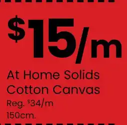 Fabricland At Home Solids Cotton Canvas offer