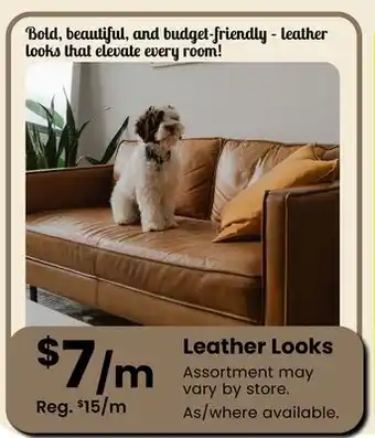 Fabricland Leather Looks offer