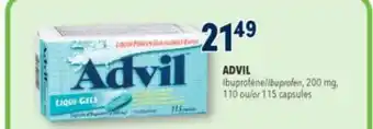 Familiprix ADVIL, Ibuprofen, 200 mg, 110 or 115 capsules offer