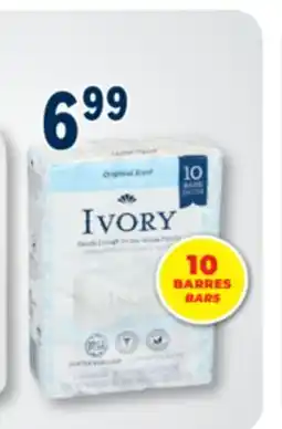 Familiprix IVORY Mild and gentle body wash, 1,03 litre or Soap, 10 x 90 g offer