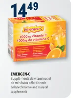 Familiprix EMERGEN-C, Selected vitamin and mineral supplements offer
