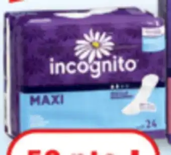 Familiprix INCOGNITO, Selected pads or pantiliners offer