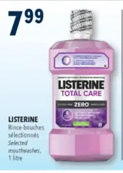 Familiprix LISTERINE Selected mouthwashes, 1 litre offer