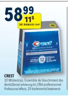 Familiprix CREST, 3D Whitestrips, Dental whitening kit, Professional effects, 20 treatments offer