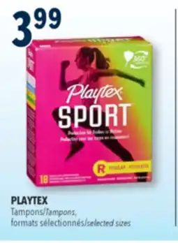 Familiprix Playtex Sport FlexFit plastic applicator tampons regular 18un offer
