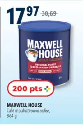 Familiprix Maxwell House ground coffee original roast medium 864g offer