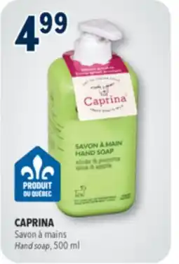 Familiprix Caprina goat milk hand soap Aloe & Apple 500ml offer