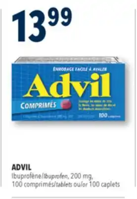 Familiprix ADVIL Ibuprofen, 200 mg, 100 tablets or 100 caplets offer