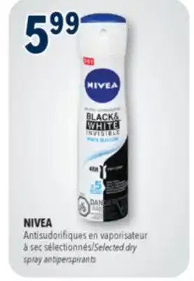 Familiprix NIVEA Selected dry spray antiperspirants offer