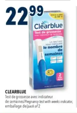 Familiprix CLEARBLUE, Pregnancy test with weeks indicator, pack of 2 offer
