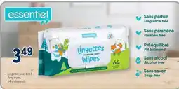 Familiprix ESSENTIEL,Baby wipes, 64 units offer