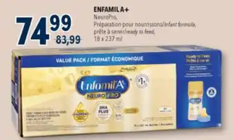 Familiprix ENFAMIL A+ Infant formula, ready to feed, 18 x 237 ml offer
