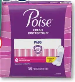 Familiprix Poise long length maximum absorbency pads 39un offer