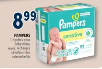 Familiprix PAMPERS, Baby wipes, recharges selected refills offer